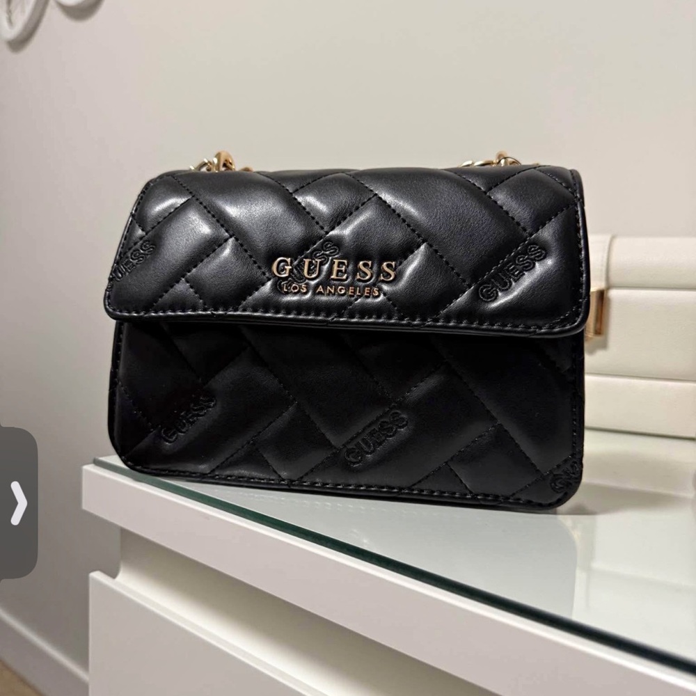 GUESS Quilted Black Crossbody Bag